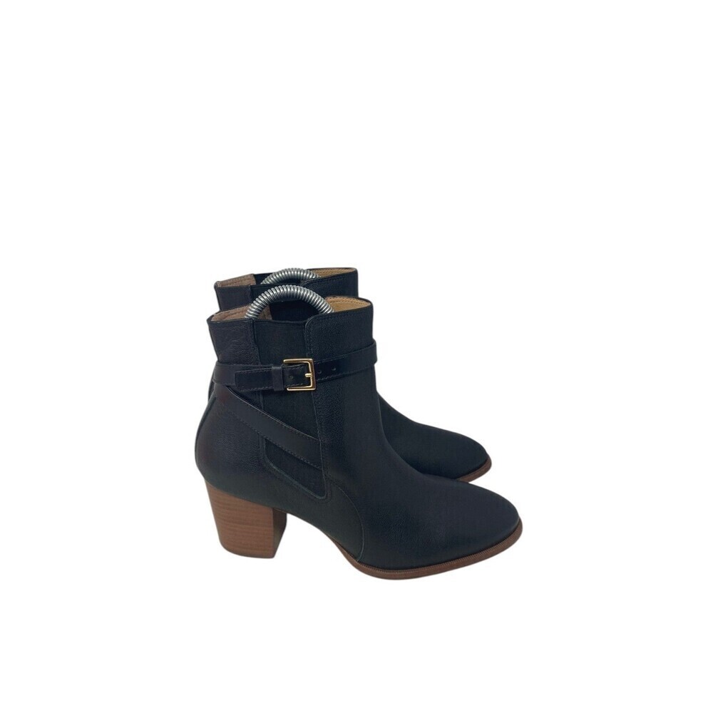 Jack Rogers Booties Women's Size 8 Black Leather Block Heel